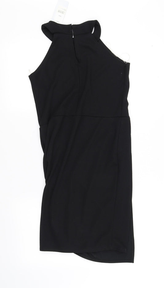 Miss Posh Womens Black Fit & Flare Size S