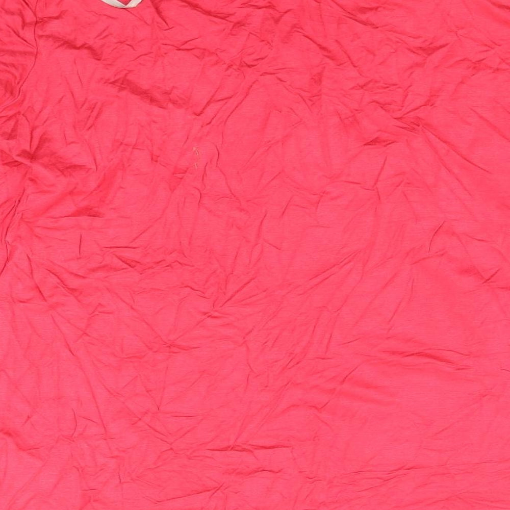 Womens UK Size 14 Soon Red Basic T-Shirt