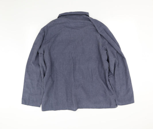Cargo Bay Mens Grey Button-Up Size XL