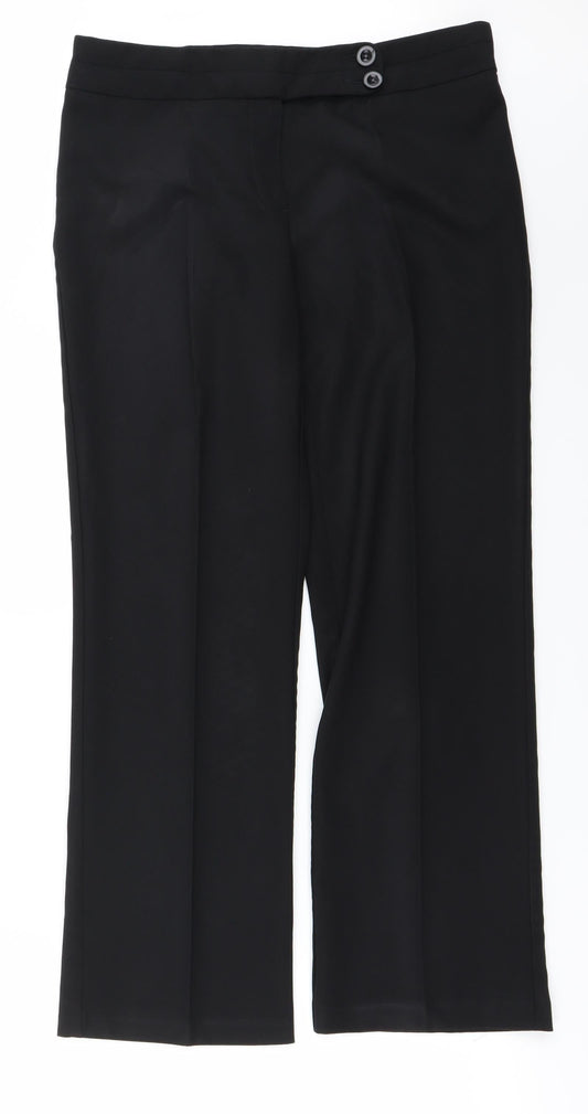 George Womens Black Trousers Size 10 L25 in