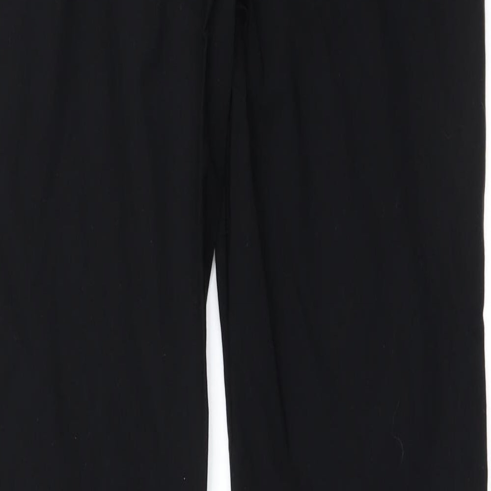 Womens UK Size 10 Papaya Regular Fit Black Trousers