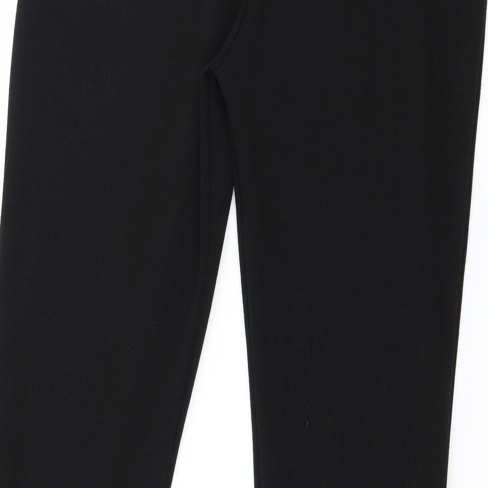 Womens UK Size 14 Preworn Regular Fit Black Trousers