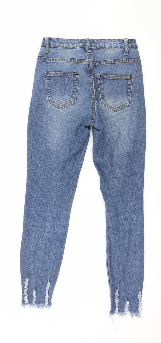 PRETTYLITTLETHING Womens Blue Denim Skinny Jeans Size 6 L26 in