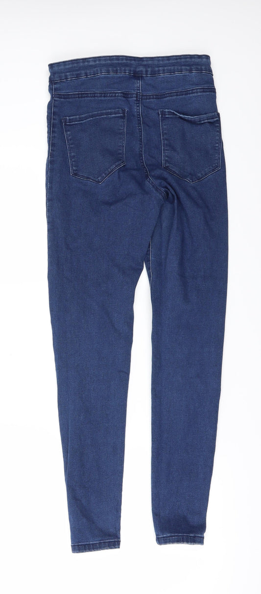 Denim & Co. Womens Blue Denim Skinny Jeans Size 10 L28 in