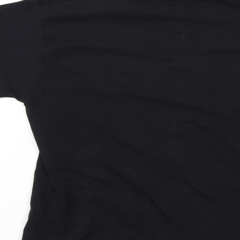 Fruit of the Loom Girls Black Basic T-Shirt Size 7-8 Years