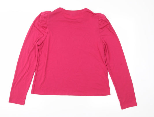 Womens UK Size 12 NEXT Pink Basic Blouse