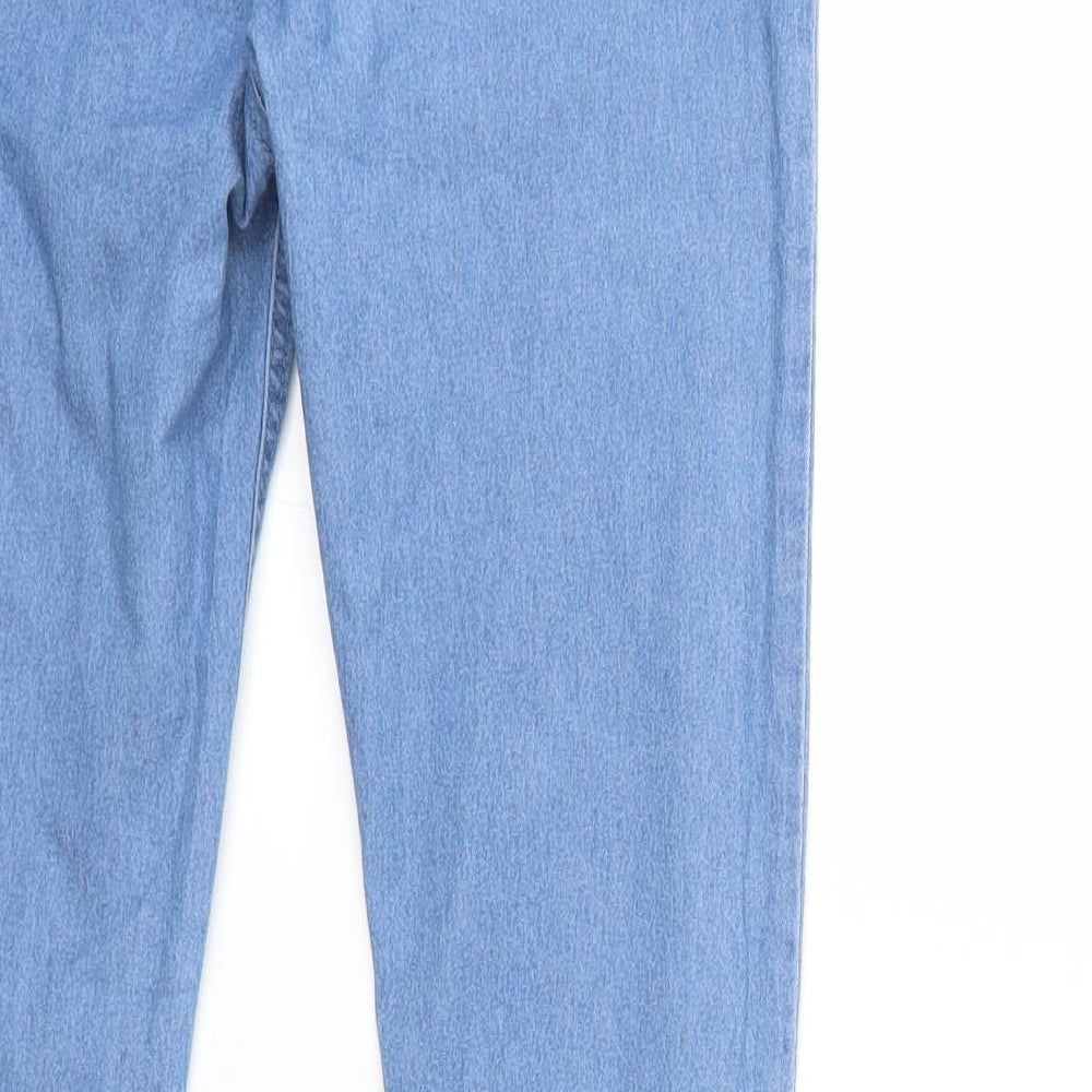 B.YOU Womens Blue Denim Snow Pants Trousers Size 12 L29 in