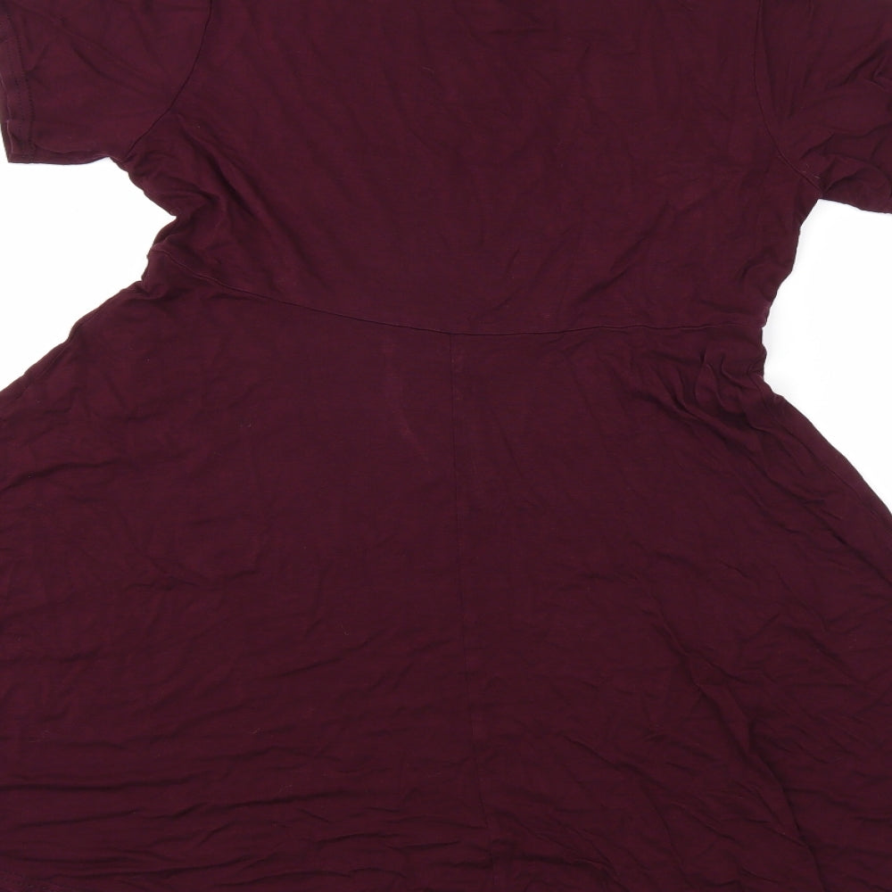 Boohoo Womens Red Fit & Flare Size 8