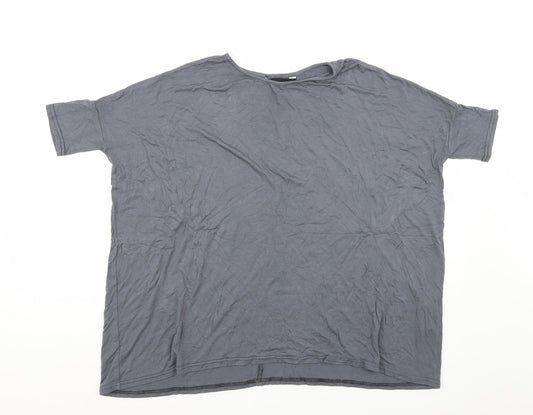 Womens UK Size 12 Newlook Grey Basic T-Shirt