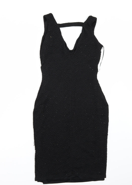Quiz Womens Black A-Line Size 10