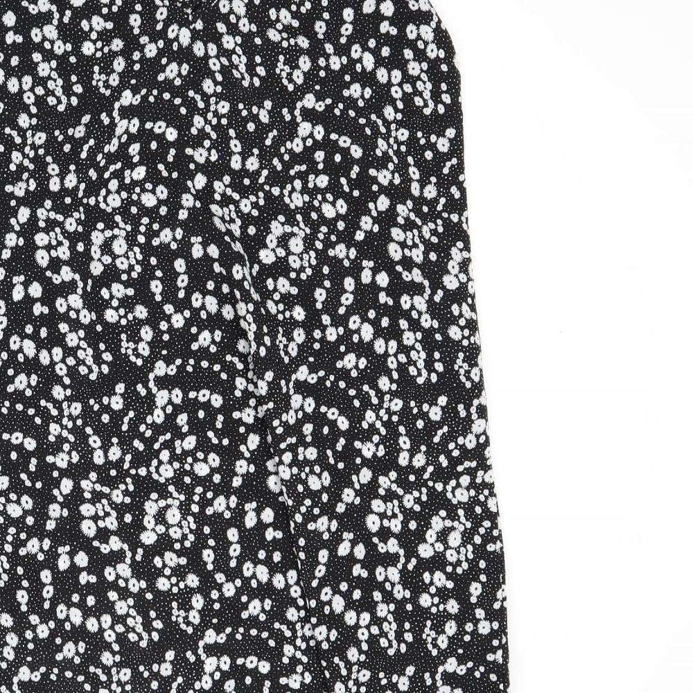 shien Womens Black Floral Camisole Blouse Size 8