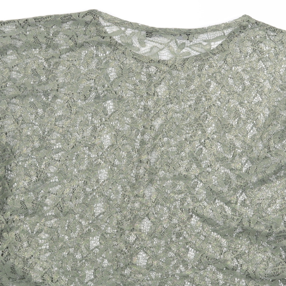 Womens UK Size 8 Atmosphere Green Basic Blouse