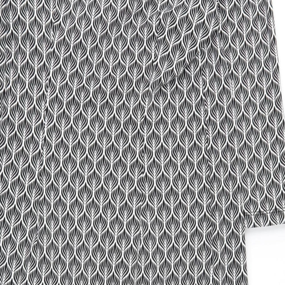 TU Womens Black Floral Shirt Dress Size 10