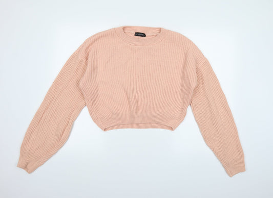 PRETTYLITTLETHING Womens Pink Knit Pullover Jumper Size M