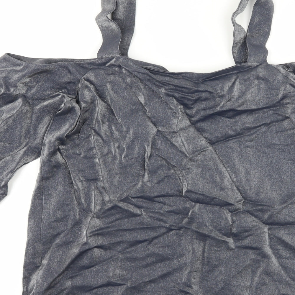 Womens UK Size 8 NEXT Silver Basic T-Shirt
