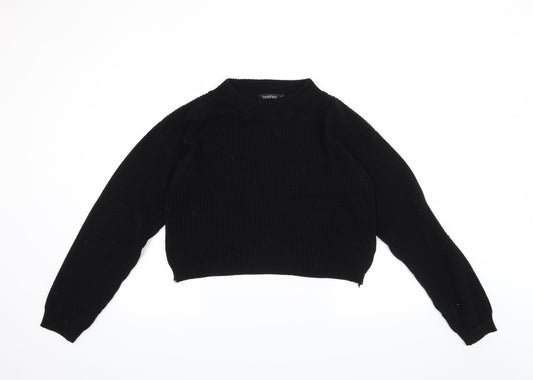 Boohoo Womens Black Pullover Jumper Size M