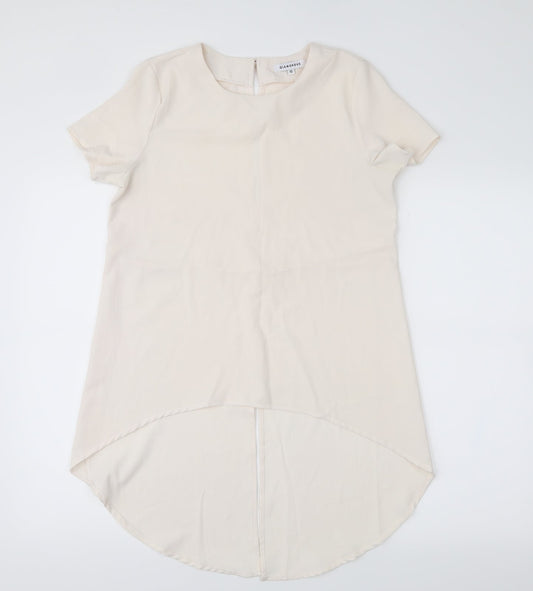 Womens UK Size 10 Glamorous Beige Basic Blouse