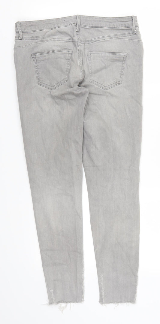 Denim Co Womens Grey Denim Skinny Jeans Size 10 L26.5 in