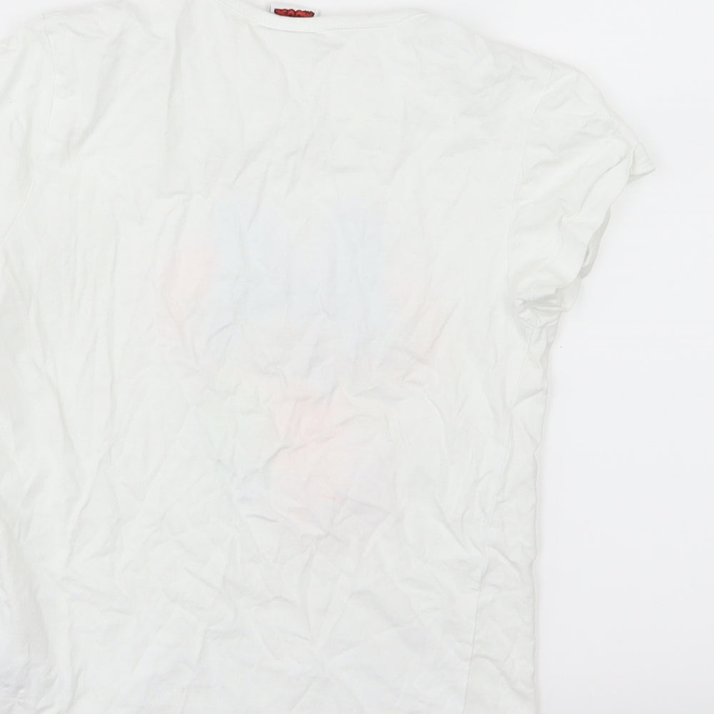 Primark Girls White Jersey Basic T-Shirt Size 7-8 Years - Minnie mouse