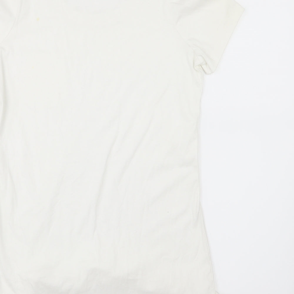 Womens UK Size 8 NEXT White Basic T-Shirt