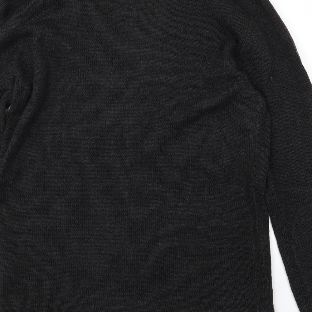 Fluid Womens Grey Knit Cardigan Jumper Size L