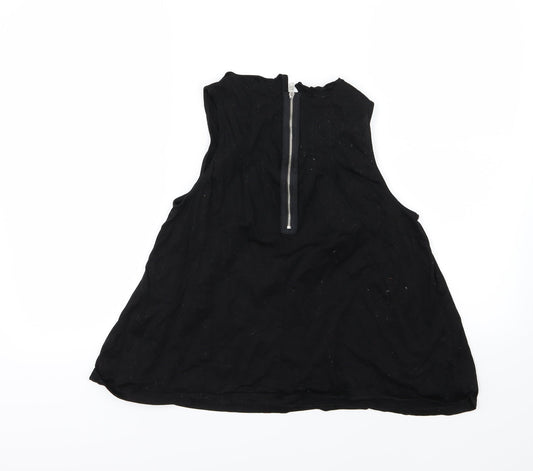 Womens UK Size M Gap Black Basic Tank