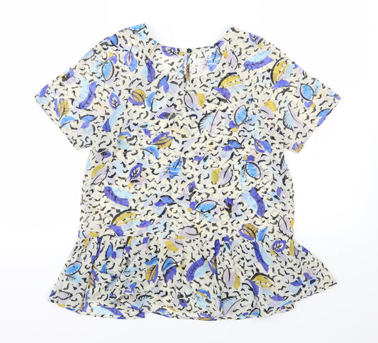 Womens UK Size 12 Atmosphere Multicoloured Basic Blouse