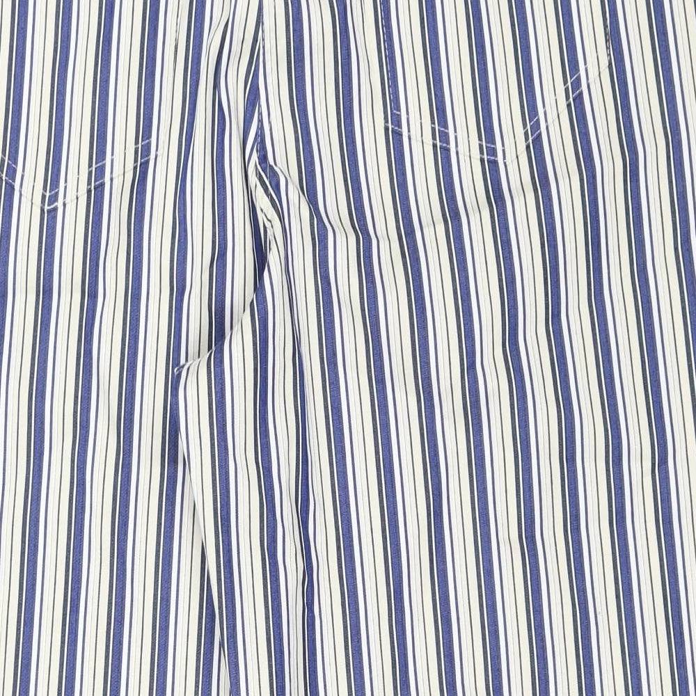 Cocoon Womens Beige Striped Trousers Size 16 L25 in