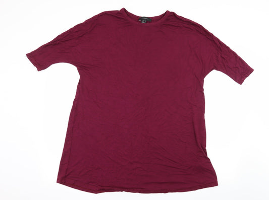 Womens UK Size 10 Atmosphere Purple Basic T-Shirt