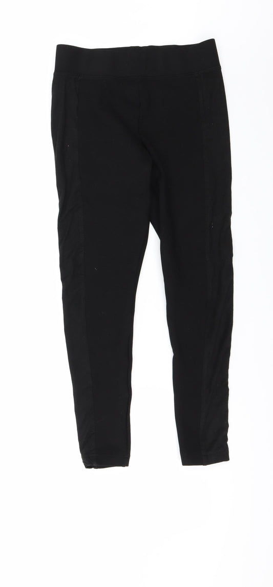 Womens UK Size 10 Topshop Regular Fit Black Trousers