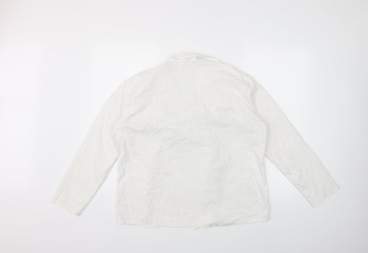 Womens UK Size XL Boohoo White Basic Blouse
