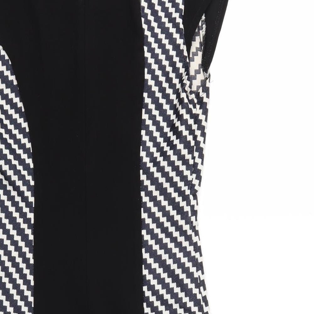 Collection London Womens Black Geometric Pencil Dress Size 8