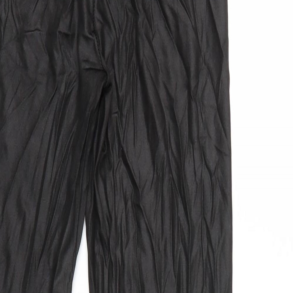 Womens UK Size 12 PRETTYLITTLETHING Capri Black Leggings