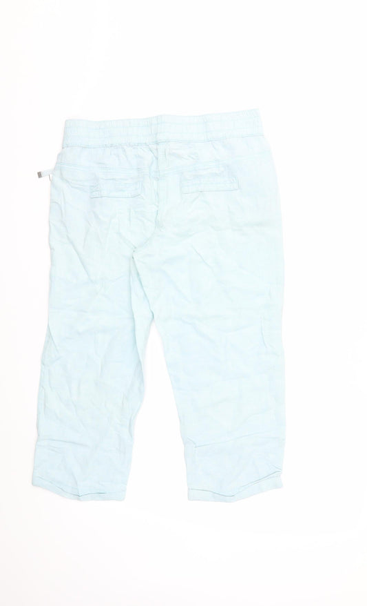 George Womens Blue Cropped Trousers Size 10 L20 in