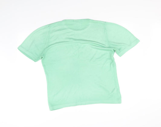 Papaya Womens Green Basic T-Shirt Size L