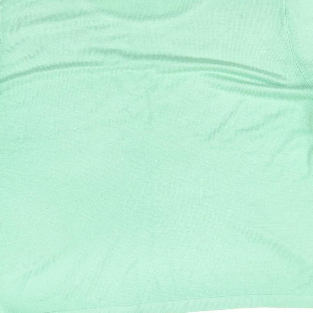 Womens UK Size L Papaya Green Basic T-Shirt