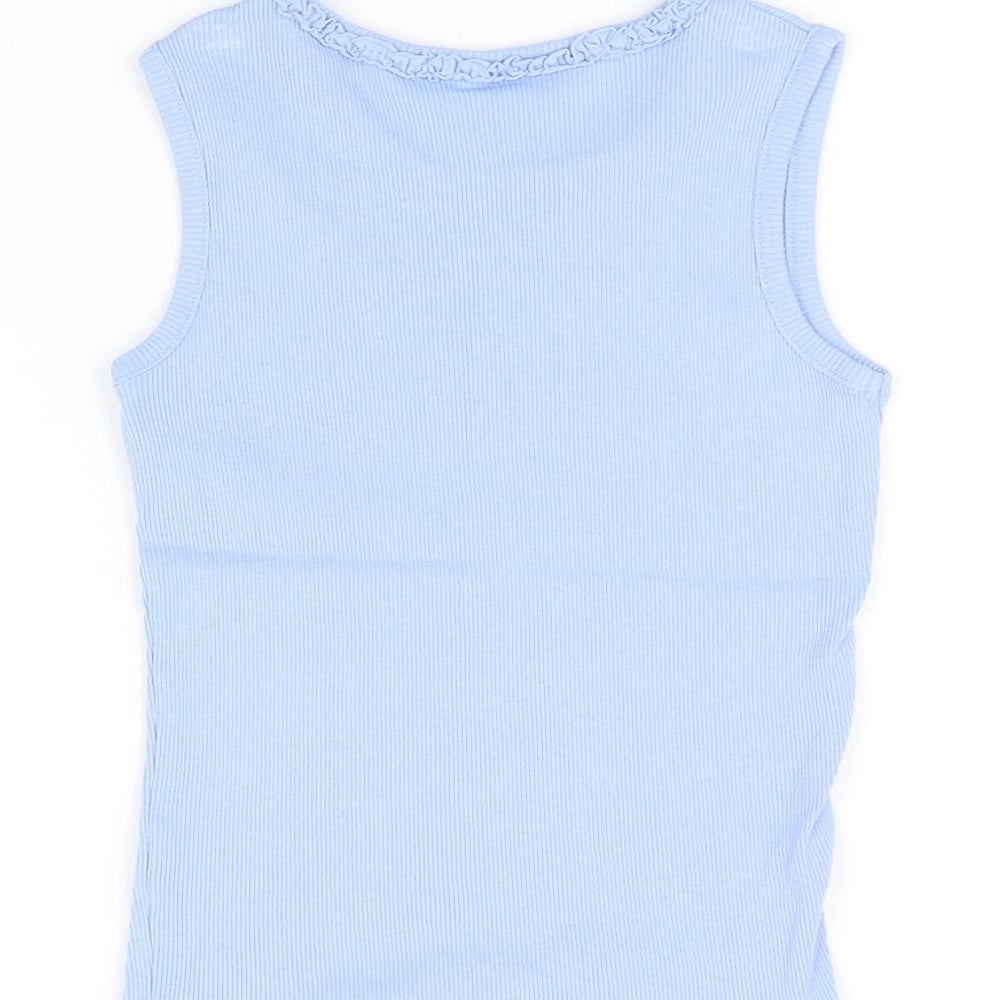 George Girls Blue Basic T-Shirt Size 6 Years