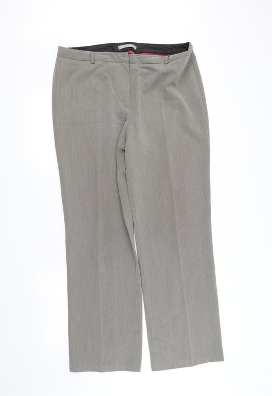 Womens UK Size 14 m&s Regular Fit Grey Trousers