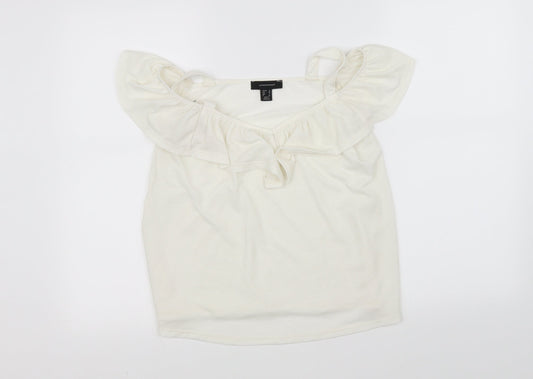 Womens UK Size 8 Atmosphere White Basic Blouse