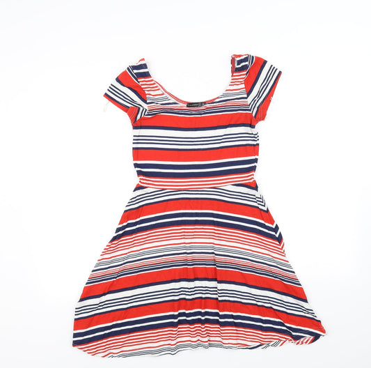 Atmosphere Womens Red Striped Bodycon Size 8