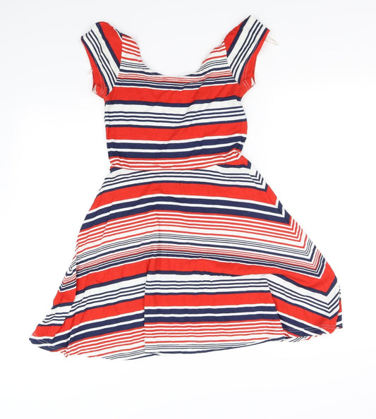 Atmosphere Womens Red Striped Bodycon Size 8