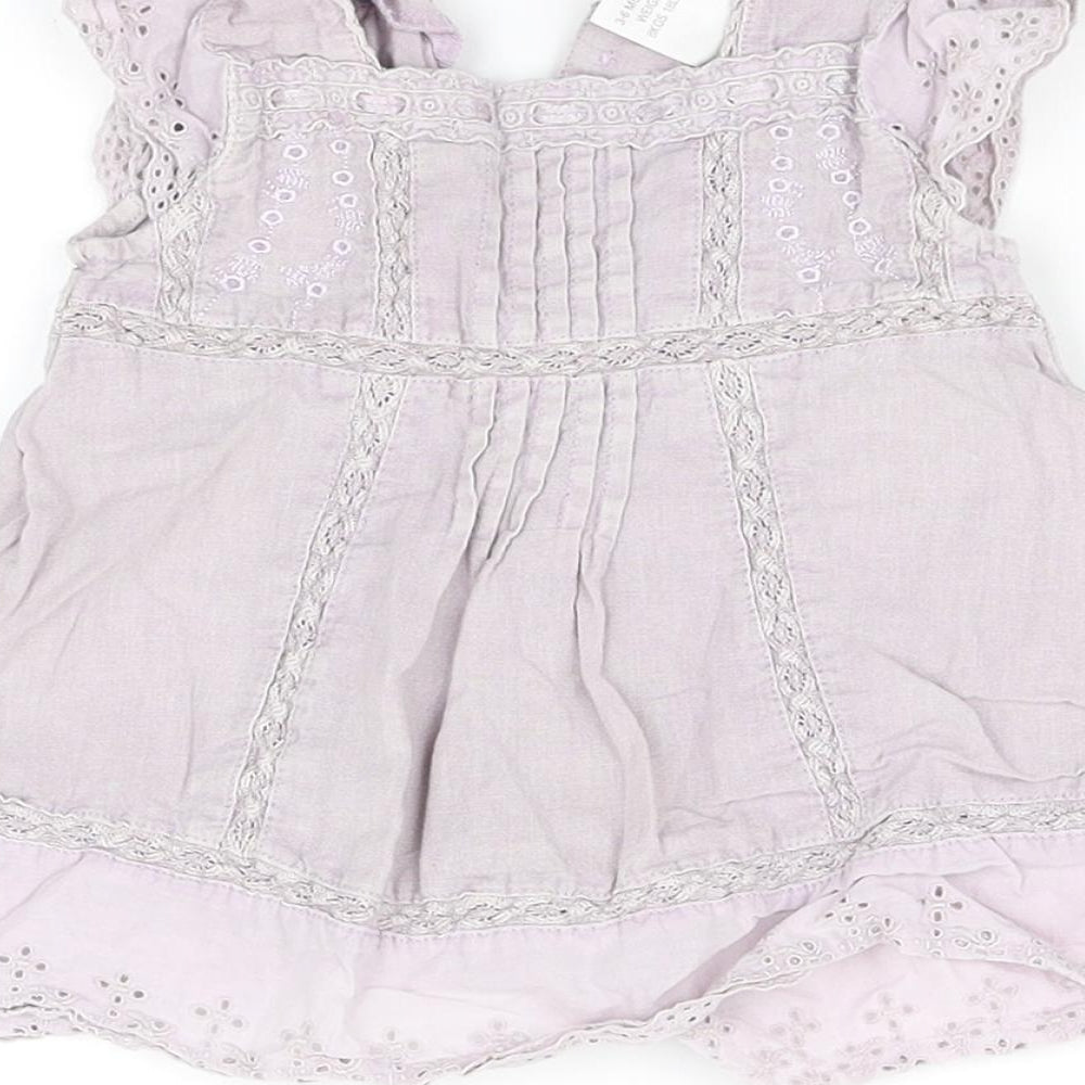 pre worn Girls Purple Houndstooth Fit & Flare Size S