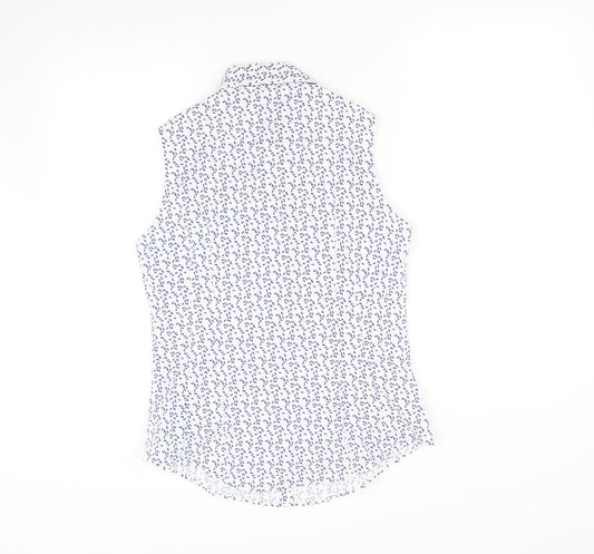 Fenn Wright Manson Womens White Basic Button-Up Size M