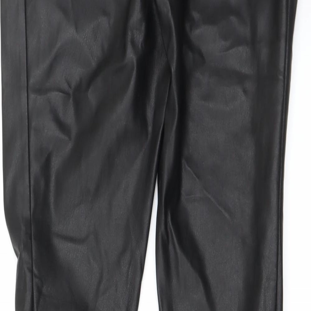 Womens UK Size 8 NEXT Regular Fit Black Trousers