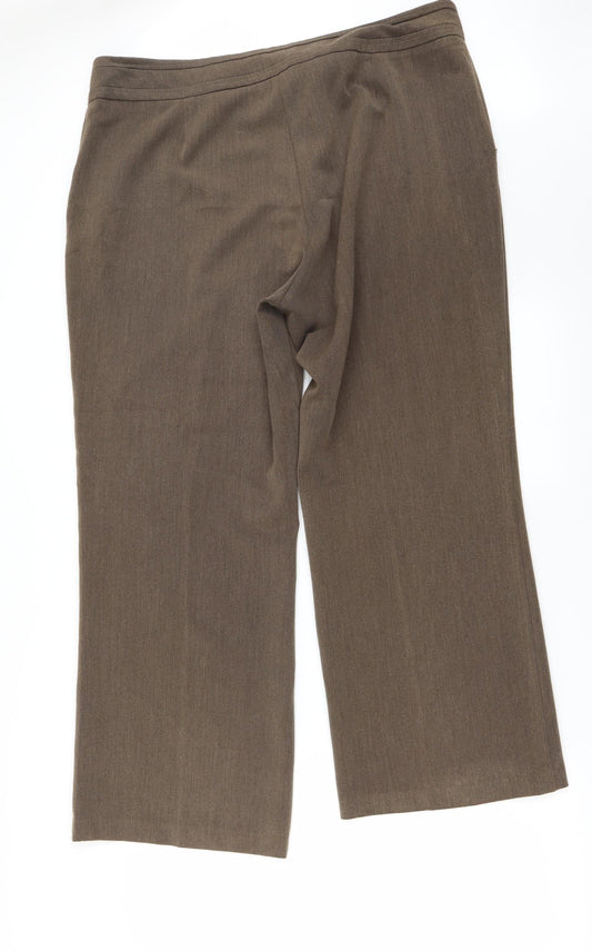 BM Womens Brown Trousers Size 18 L27 in