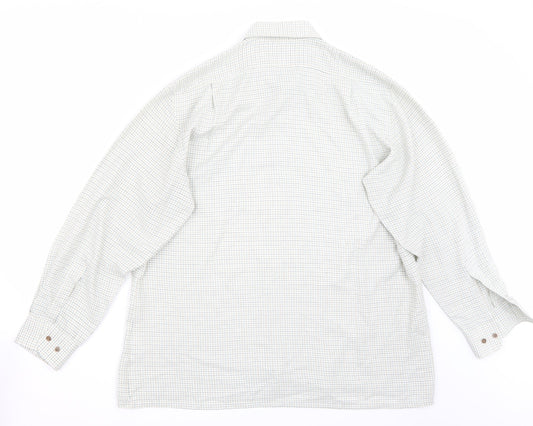 Mens UK Size 16 Littlewoods White Button-Up Long Sleeve Casual Shirt