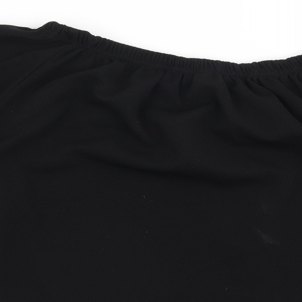 Womens UK Size S Preworn Black Basic Blouse