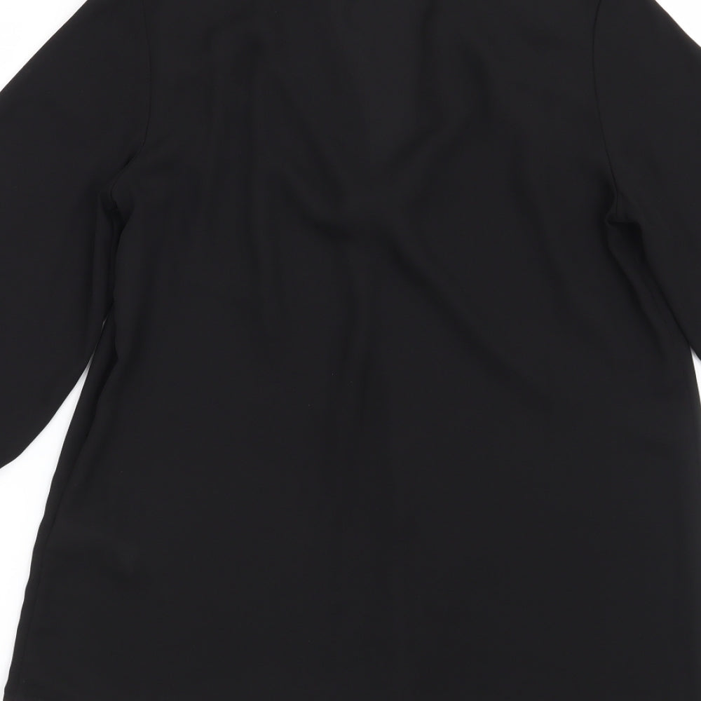Womens UK Size 8 Atmosphere Black Basic Blouse