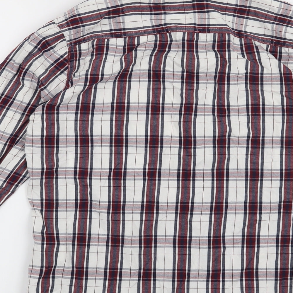 Mens UK Size XS Preworn White Button-Up Long Sleeve Casual Shirt