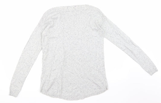 Womens UK Size 8 NEXT Grey Henley Sweatshirt